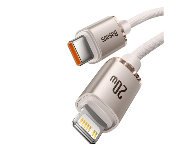 Baseus Kabel Lightning - USB-C Crystal Shine  20W 1.2m (różowy) - 1245567 - zdjęcie 5